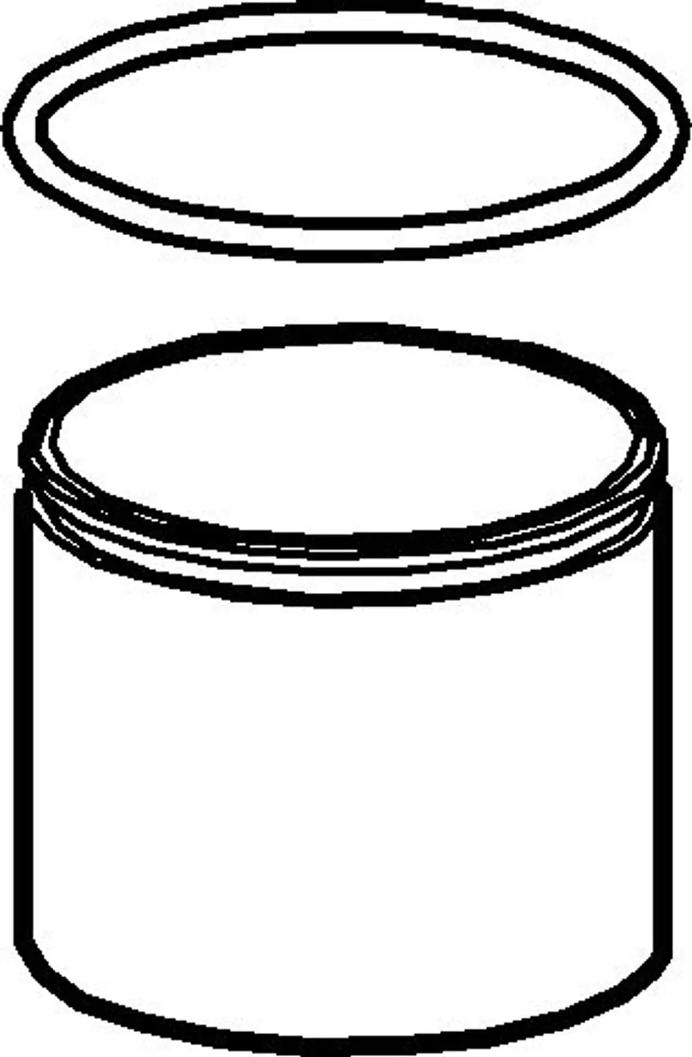 Transparente Distanzhülse von HANSA, in zylindrischer Form mit abnehmbarem Deckel, auf weißem Hintergrund abgebildet.
